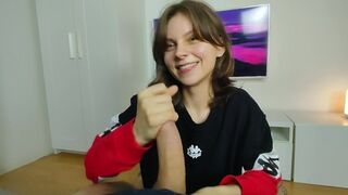 Messy facials with cute amateur hiyouth, showcasing intense cum play