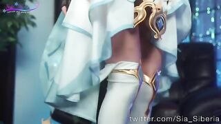 Genshin Lumine's sexual escapades in Sia Siberia's cosplay world, showcasing her versatile roles