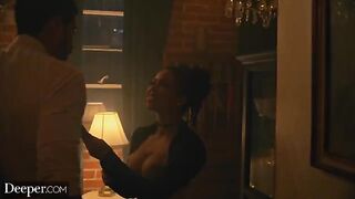 The guy fucked a sexy stripper Kira in her pussy at the party