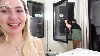 Real behind the scenes of porn shooting with crazy action
