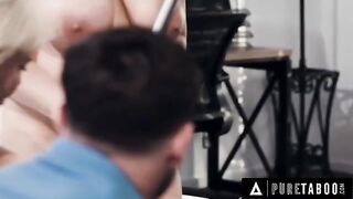 MILF maid can't resist the swinger couple's tempting offer