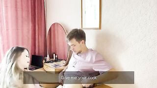 Skinny babe Polly Dollie got her pussy filled with cum CREAMPIE