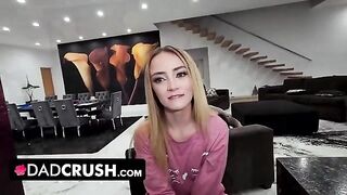 Two step-daughters compete to get their daddy's attention and cock