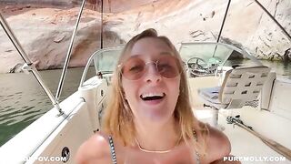 Public boat sex on vacation with Molly Pills - Horny Hiking