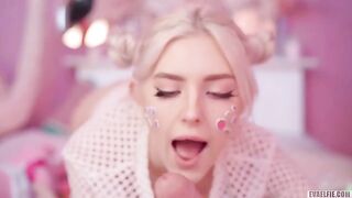 All cute girls love hot cum on their faces, a sensual delight