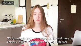 A step sister lost at chess and got a double load in her pussy, a classic scenario