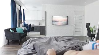 Pervert guy gets caught by his stepmom using Autoblow while jerking off