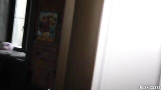 I fucked my teen neighbor with big tits and hard nipples. She's 18!