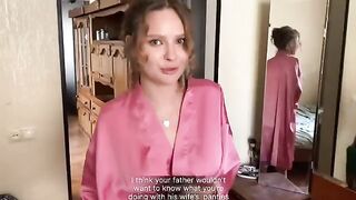 I got caught by my stepmom for jerking off her panties (with subs)