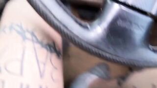 A girl became a horny slut in the back seat of an Uber car