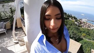 I have a surprise for you... The best double blowjob, a fitness girl's perfect body in action