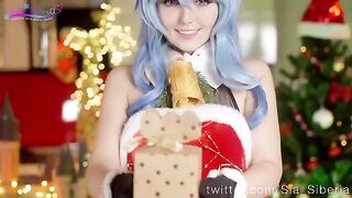 Merry Christmas with sweet Ganyu Sia Siberia, featuring daring cosplay