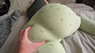 A thick ass girl enjoys sensual sex when her panties are on the side