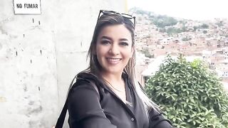 Outdoor blowjob and ride on a cable car through the city
