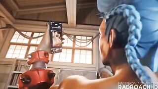 Junker Queen smashes Mei’s tight ass in intense 3D action