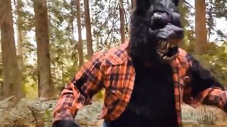 A woman was turned into a wolf by makeup, she was horny and wanted to fuck