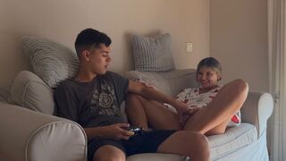A guy can’t finish his video game due to a naughty stepsister