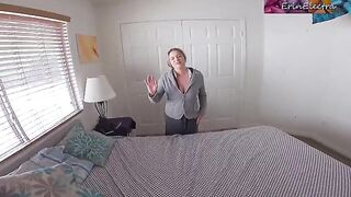 The stepson got caught by his stepmom while stealing her panties. She agreed to have sex with him