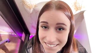 A friend got a cum on the face of a sexy girlfriend for debts
