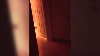 Redhead girl fucks with a guy in front of the viewing audience