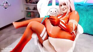 Zero Two tries to achieve a female ejaculation in a sensual scene