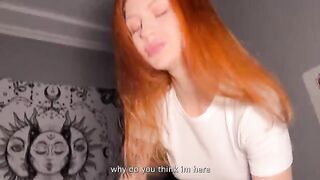 A red-haired girl made a surprise move, getting intimate right there in the moment