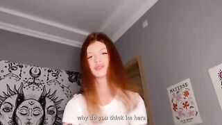 A red-haired girl made a surprise move, getting intimate right there in the moment