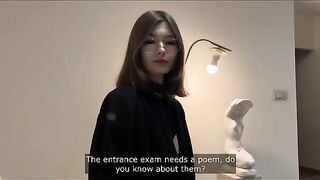 Instead of studying, classmate prefers to have passionate sex