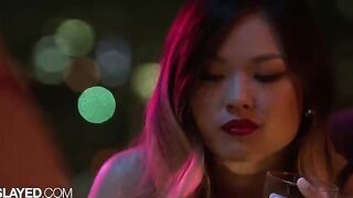 Lulu dresses up in a plaything for some fun with a strap-on, showcasing the kind of sensual lesbian action that SLAYED is known for, featuring high-quality girl-on-girl encounters with stunning models