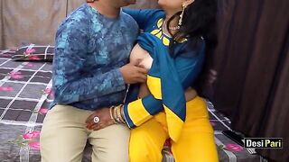 Desi Pari aunty gets fucked for money with clear Hindi audio