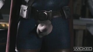Deadpool, Yelena, and Taskmaster fuck a hot black widow in a steamy foursome