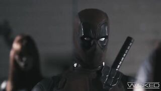 Deadpool, Yelena, and Taskmaster fuck a hot black widow in a steamy foursome