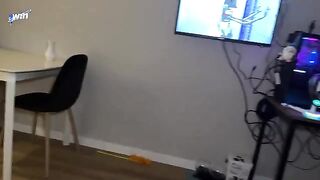 Redhead stepsister tastes her stepbrother's huge cock