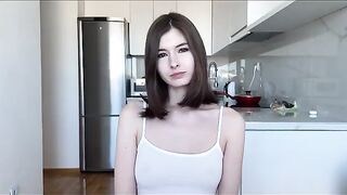 The neighbor wanted sex and the condom slipped out in her wet pussy
