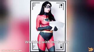 The girl in the role of Violet from The Incredibles fucks with an actor