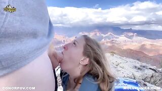 Amateur couple Molly Pills and Horny Hiking doing it outdoors