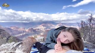 Amateur couple Molly Pills and Horny Hiking doing it outdoors