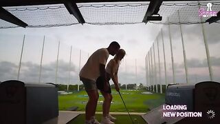 A golf date turns into a rough sex game with a blonde