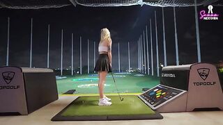A golf date turns into a rough sex game with a blonde