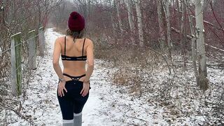 Husband and friend shared wife’s pussy during the snowstorm