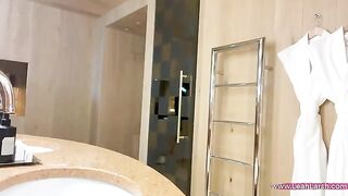 Redhead babe Leah Meow gets fucked in hotel room