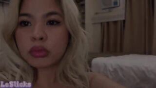 Horny Asian babe gets fucked raw after a shoot