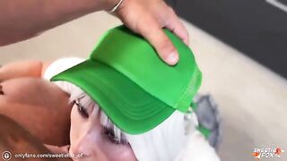 Rough sex with a blonde barista instead of coffee