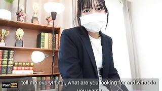 The gardener has rough sex with the Asian teacher Mya Mya in the classroom