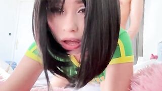 My stepsister, a hot Brazilian, asked me to cum on her face. It was an unforgettable experience!