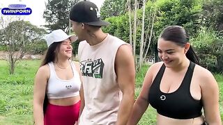 A guy offered money to two girlfriends in the park for a steamy encounter