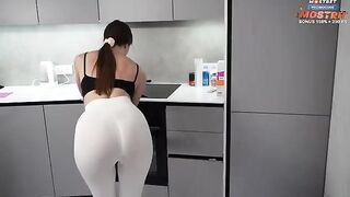 A hot chick came to clean the house and got intimate with me
