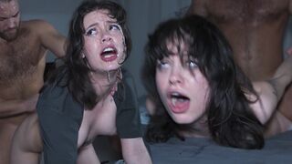 A cute teen is getting fucked hard for the first time, and she loves it