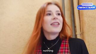 A busty girl was walking when she met a popular YouTuber, got naked