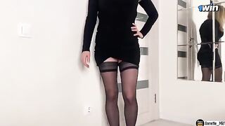 A step mom checked the size of my cock in a steamy scene